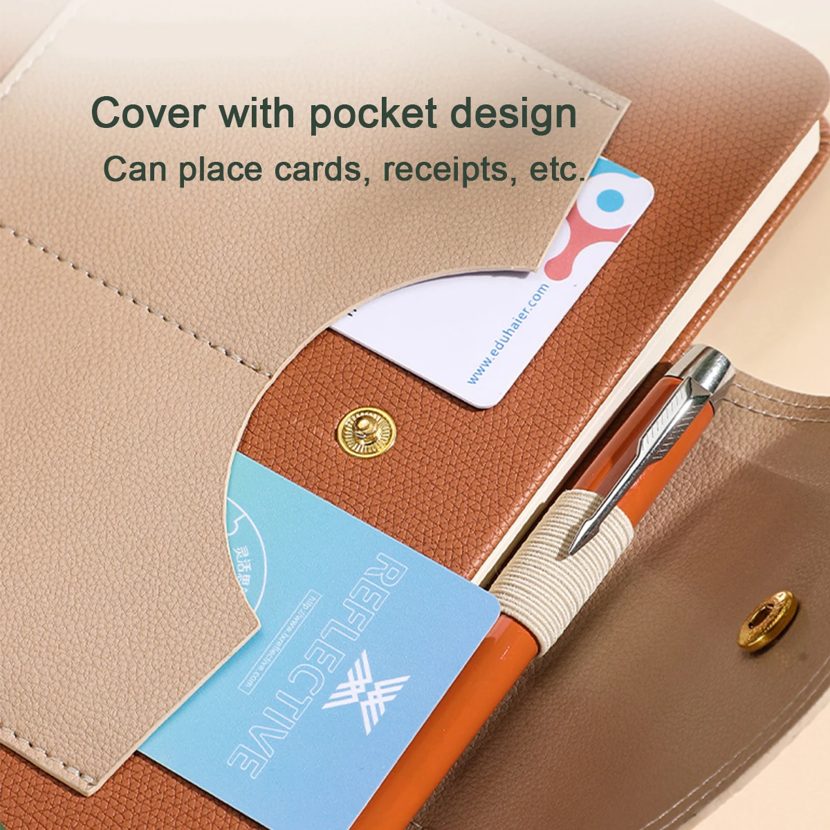 (Can Engrave Logo) A5 high-grade Leather business notebook, Meeting Record Book, Work Notepad, Student Subject Notes, Diary