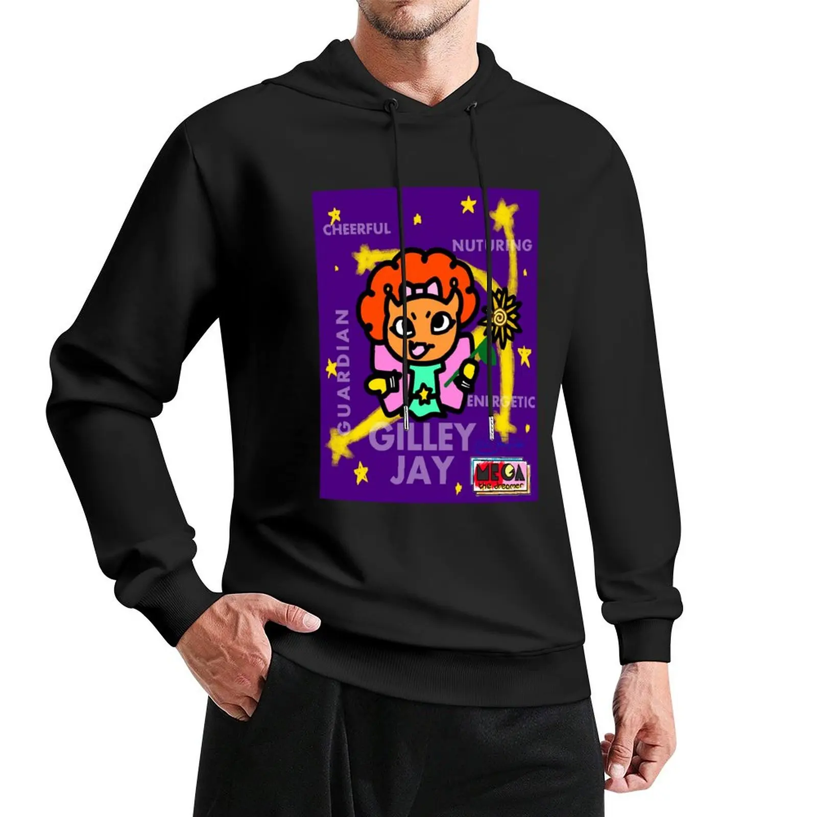 

Gilley Jay (Mega the Dreamer) Pullover Hoodie autumn clothes men's clothing anime clothing men clothes graphic hoodie