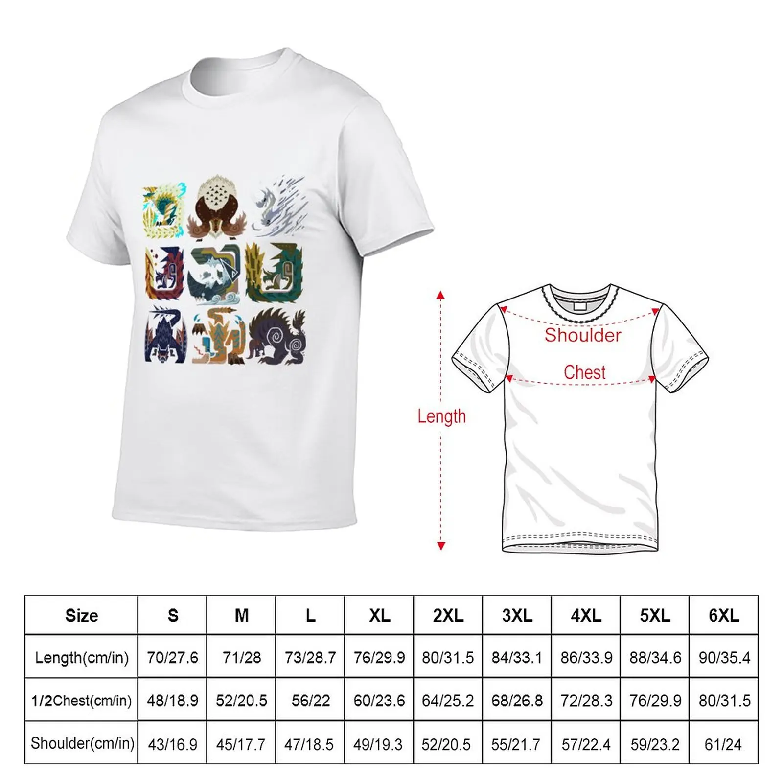 New MHW Set Five T-Shirt graphics t shirt sweat shirt heavyweight t shirts for men