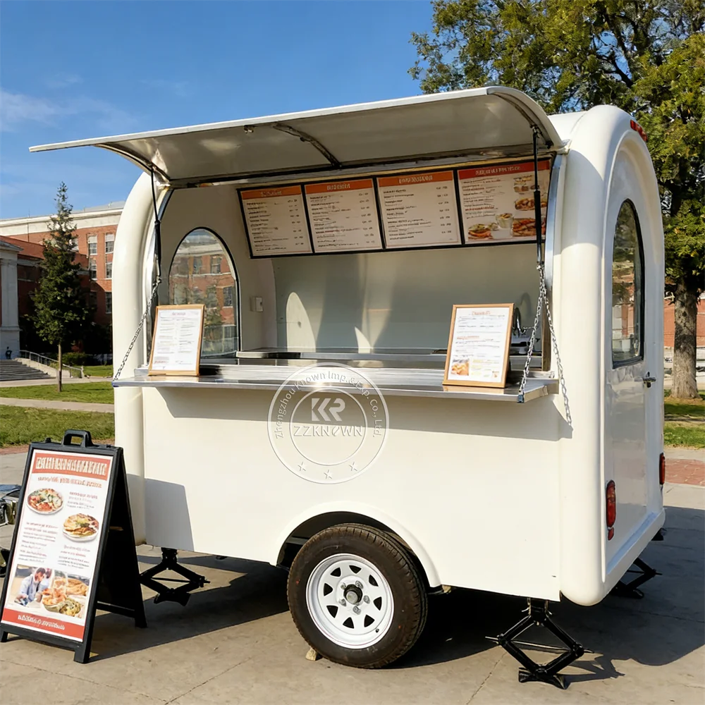 

Мобильная тележка для мороженого, уличный фургон для турецких бургеров и барбекю, кейтеринг-прицеп, уличный фудтрак с кухонным оборудованием