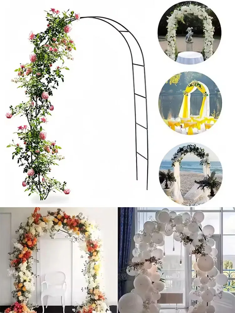 Arches de jardin en fer 240x140x38cm, bricolage disponible, plantes de grande taille, Support d'escalade de roses, cadre de Support d'arc pour fête de mariage en plein air
