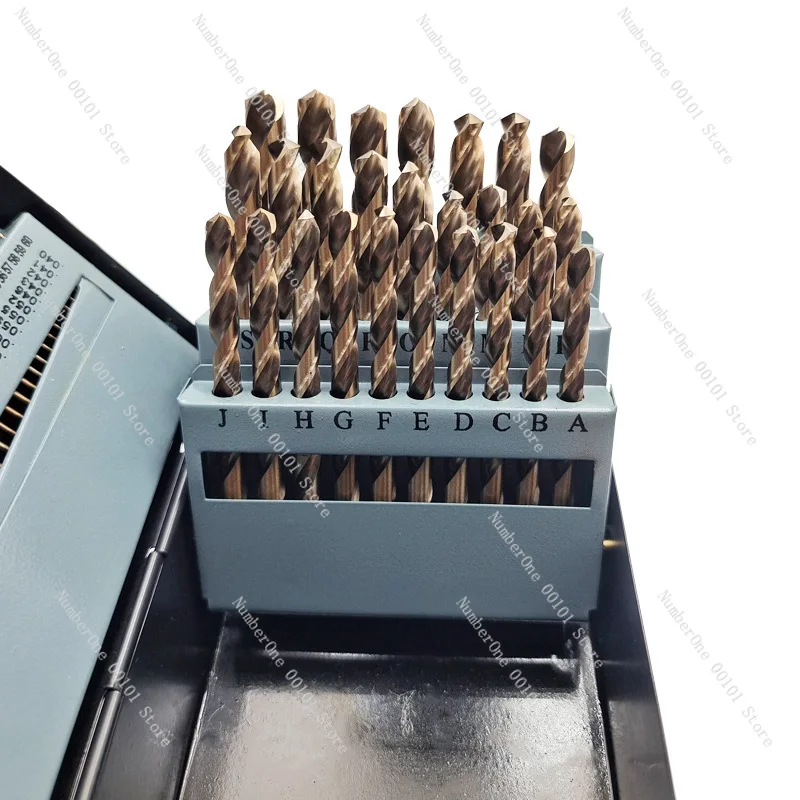 

115-Piece Cobalt Drill Bit Set, High Speed Steel Twist Drill, Number Letter Gauge