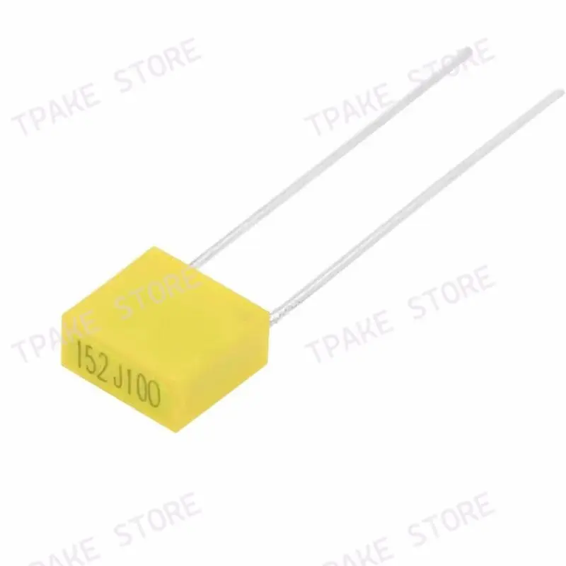 Correction Capacitor 152J100 1n5J100 100V 1.5nF Lead Pitch 5mm Polypropylene Safety Plastic Film Capacitance