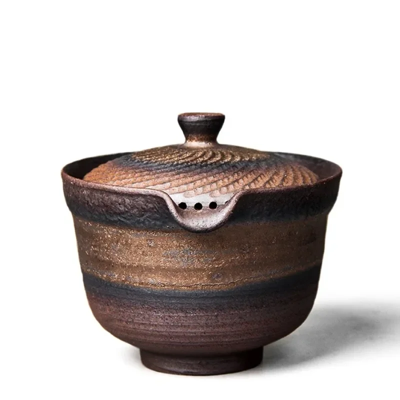 

Bronze Ceramic Teapot Gaiwan Chinese Tea Pot 240ml