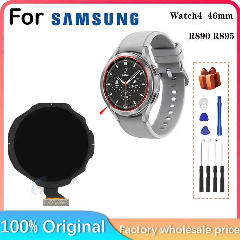 

For Samsung Galaxy Watch 4 Classic 46MM SM-R890 SM-R895 Smart Watch LCD Display Parts Replace and Repair