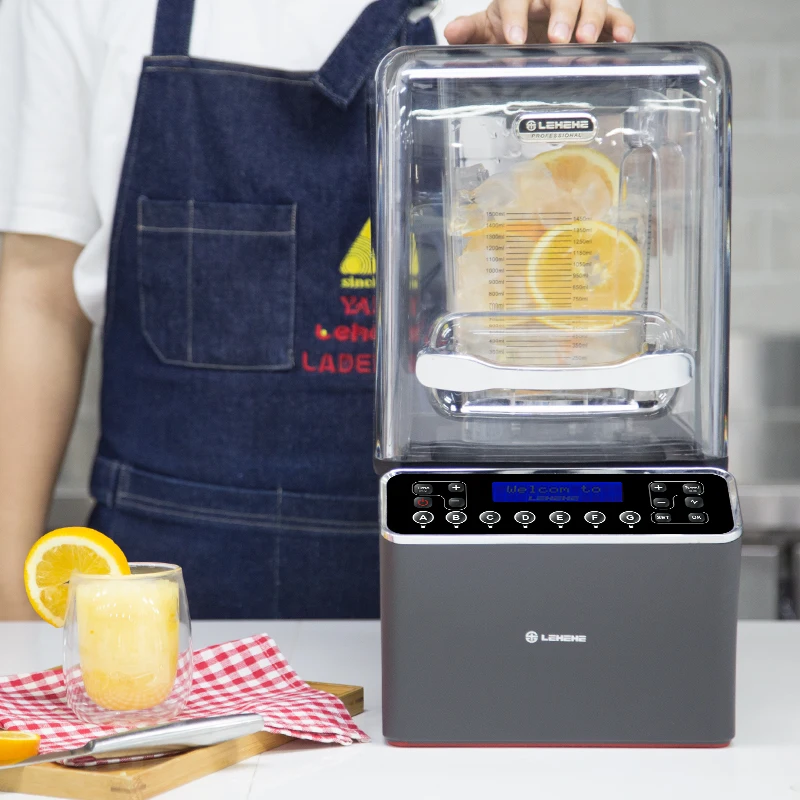 

Commercial 3.8 Motor Dual Blunt Blades Industrial Stable Electric Smoothie Vacuum Blender Machine