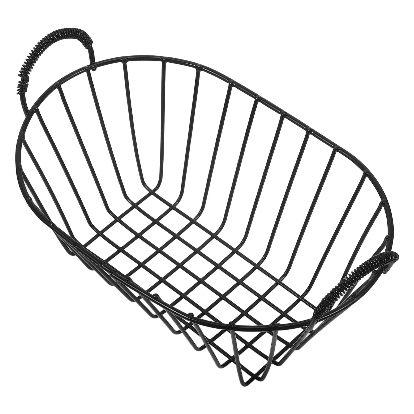 

Iron Wire Storage Basket Sturdy Metal Wire Fruit Bread Basket Sundries Organizer for Home Office Desktop Cosmetics Storage