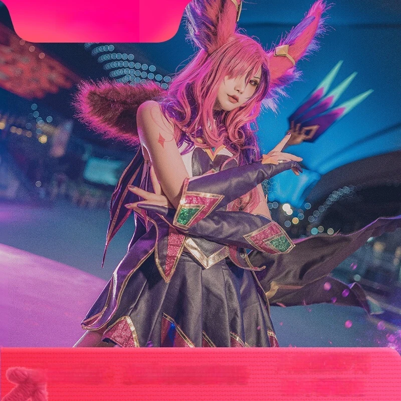 

MINISO League Of Legends Lol Star Guardian Xayah Cos Wig Cloak Star Guard Cosplay Costume Coser Game Character Anime Costume Diy