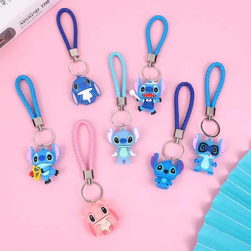 Cute Disney Lilo & Stitch Keychain Cartoon Anime Stitch Bag Pendant Fashion Couple Doll Jewellery Decoration for Kids Toys Gifts