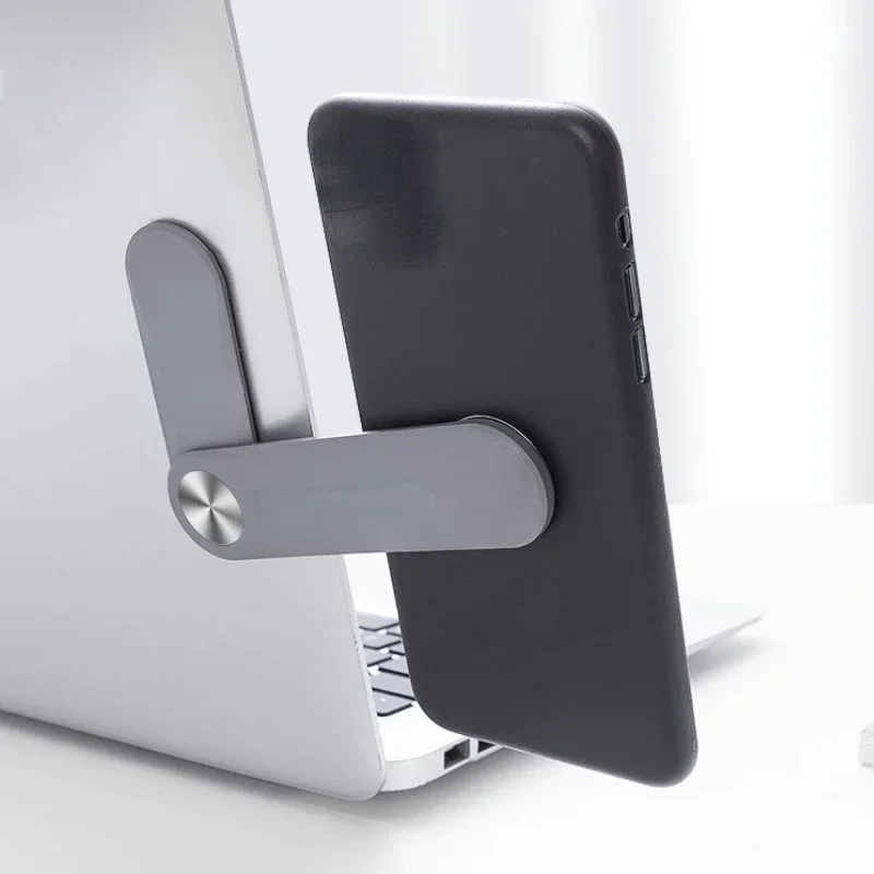 Soporte plegable magnético para teléfono, soporte de extensión multi pantalla ajustable, montaje lateral para laptop y tablet 6