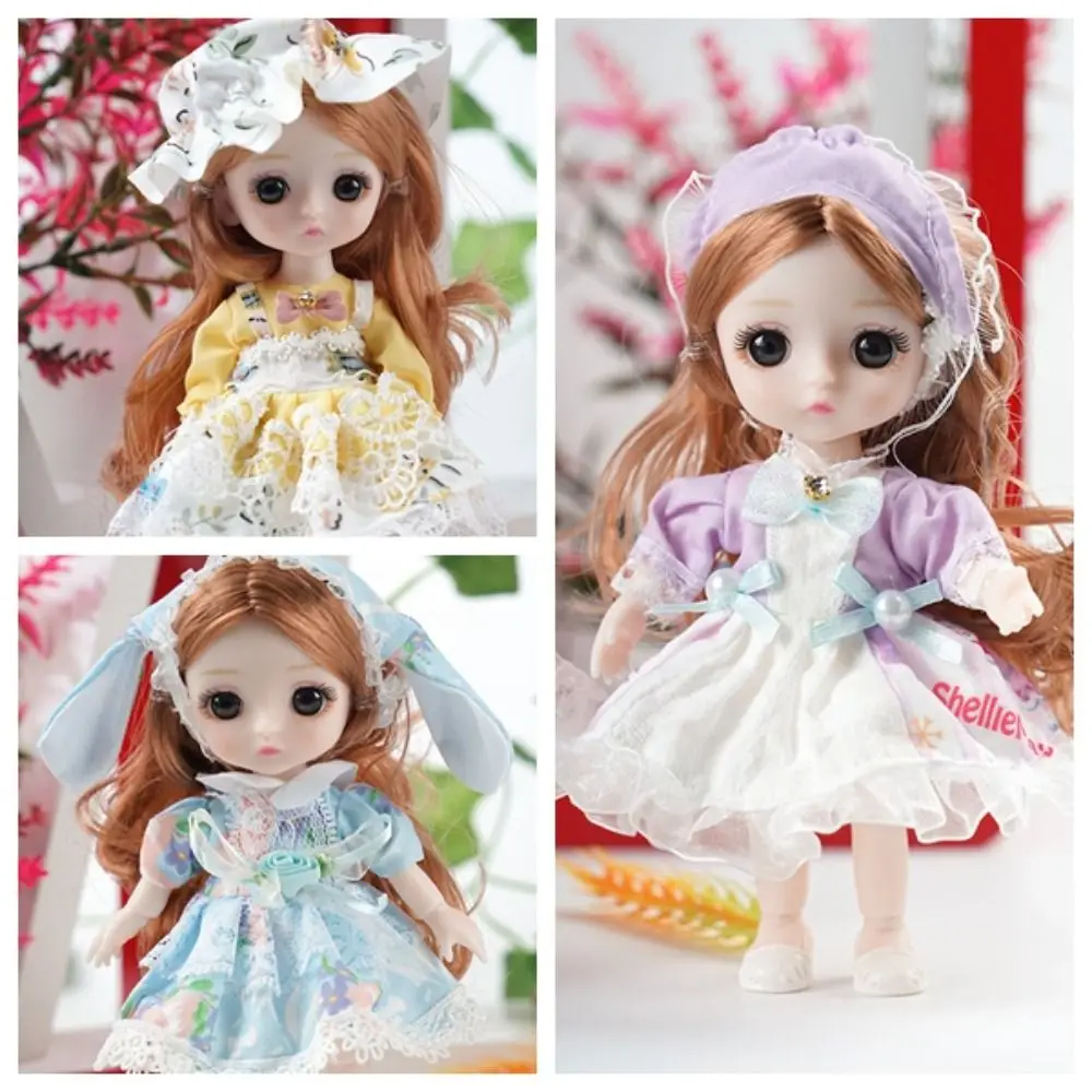 

Wedding Dress BJD Doll DIY Toy Hanfu with Clothes Removable Joints Doll Removable Joints 3D Eyes Birthday Gift