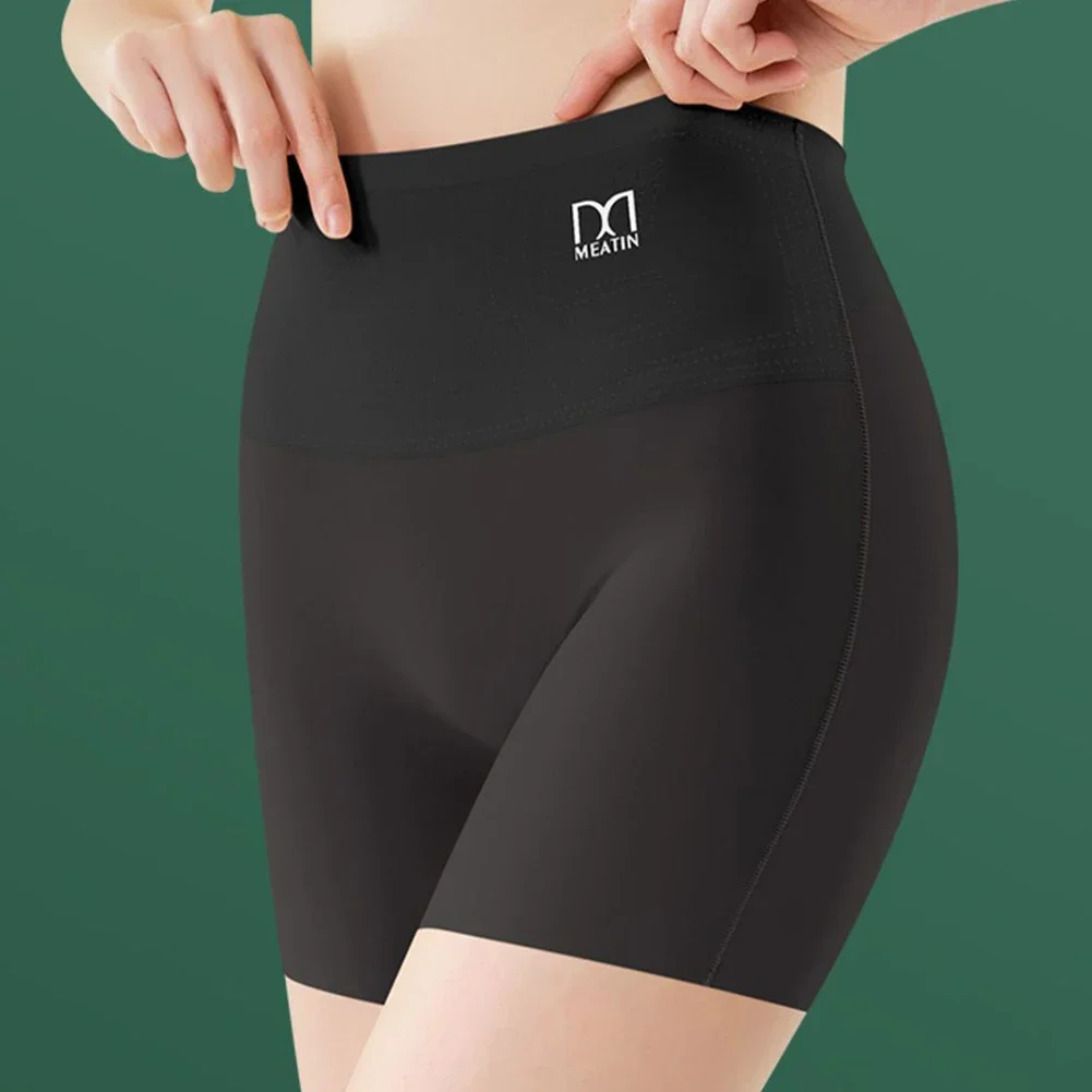 Womens Ice Silk 3 In 1 하이 웨이스트 엉덩이 리프팅 통기성 안전 바지 통기성 복서 숙녀 친밀한 란제리