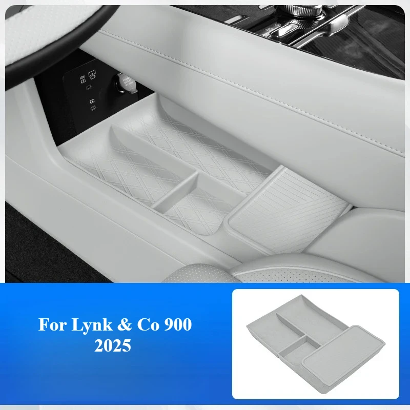 

Car Central Control Lower Storage Box Silicone Anti-slip Pad Organizer Tidying Car Interior Accessories For Lynk & Co 900 2025