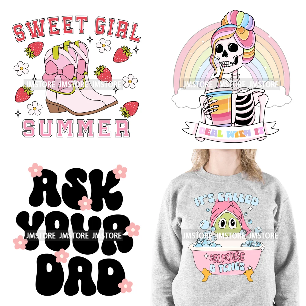

Funny Mental Healthy Doing My Best Self Love Book Club Reading Positive Quotes Iron On DTF Transfers Stickers For Hoodies Bags