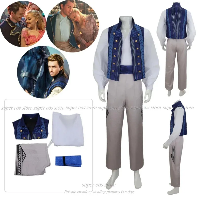 

LQWicked Prince Fiyero Cosplay Fantasia Costume Disguise for Adult Men Clothes Shirts Pants Outfits Halloween Carnival Party Sui