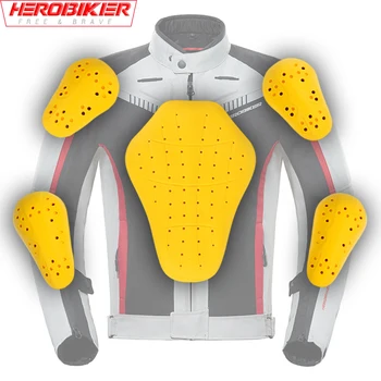 Jacket Protector CE Level 2 Motorcycle Clothing Attachable Protective Gears Elbow and Knee Pads Shoulder Protectors Back Protector