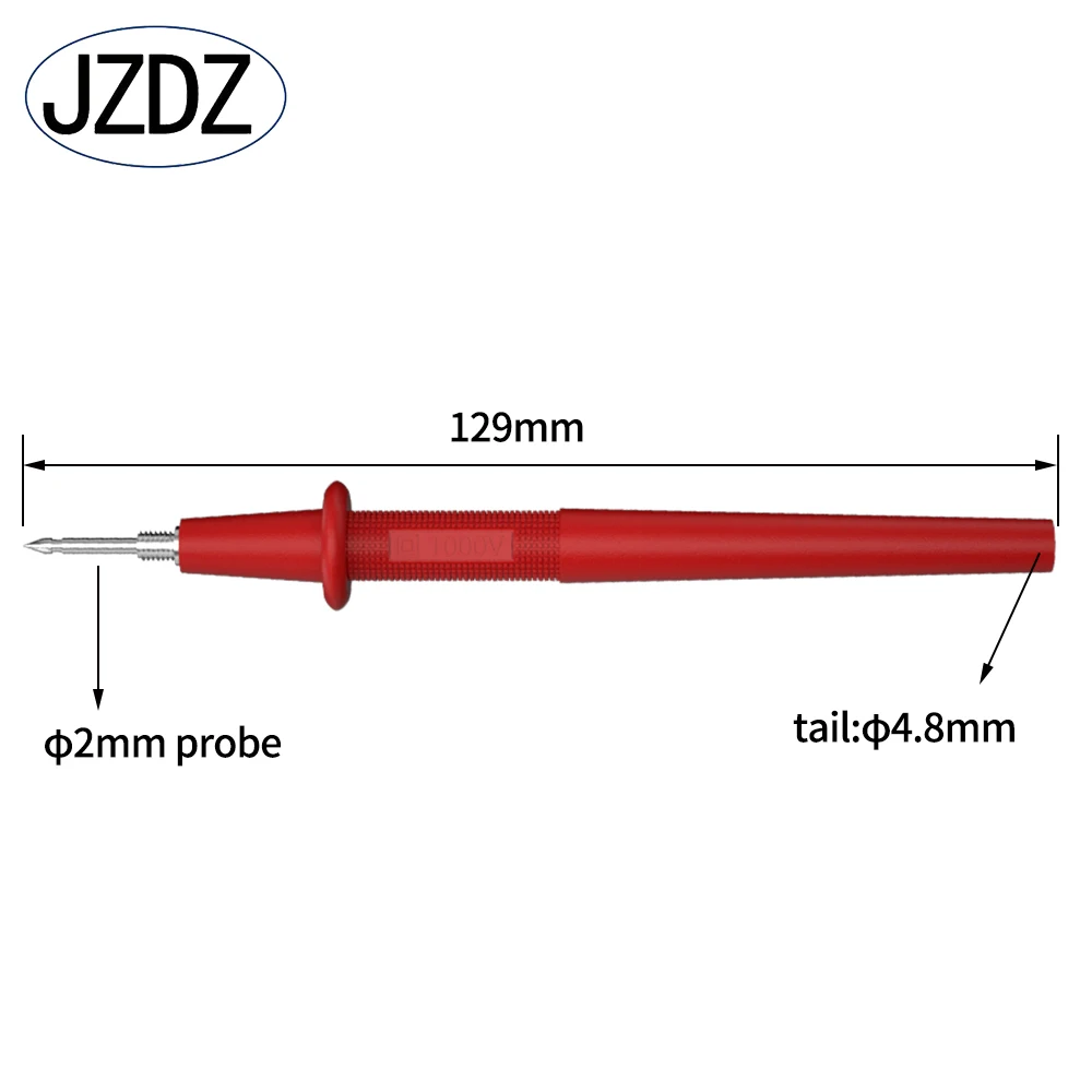 Imagem -06 - Jzdz-kit de Teste Substituível Multímetro Digital Sondas de Teste Elétrico Clipes Jacaré Plugue Banana Jt0083