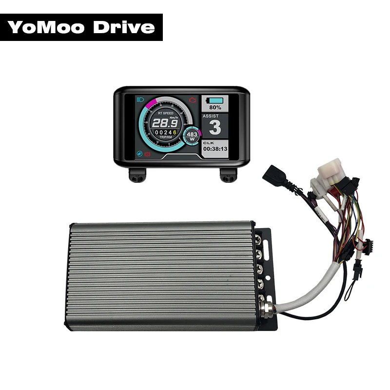 

Sabvoton SVMC7260-APT V2 1KW-1.5KW 72V DC 60A Phase Current 165A Brushless BLDC Motor Controller with UKC1 Display For E-Scooter