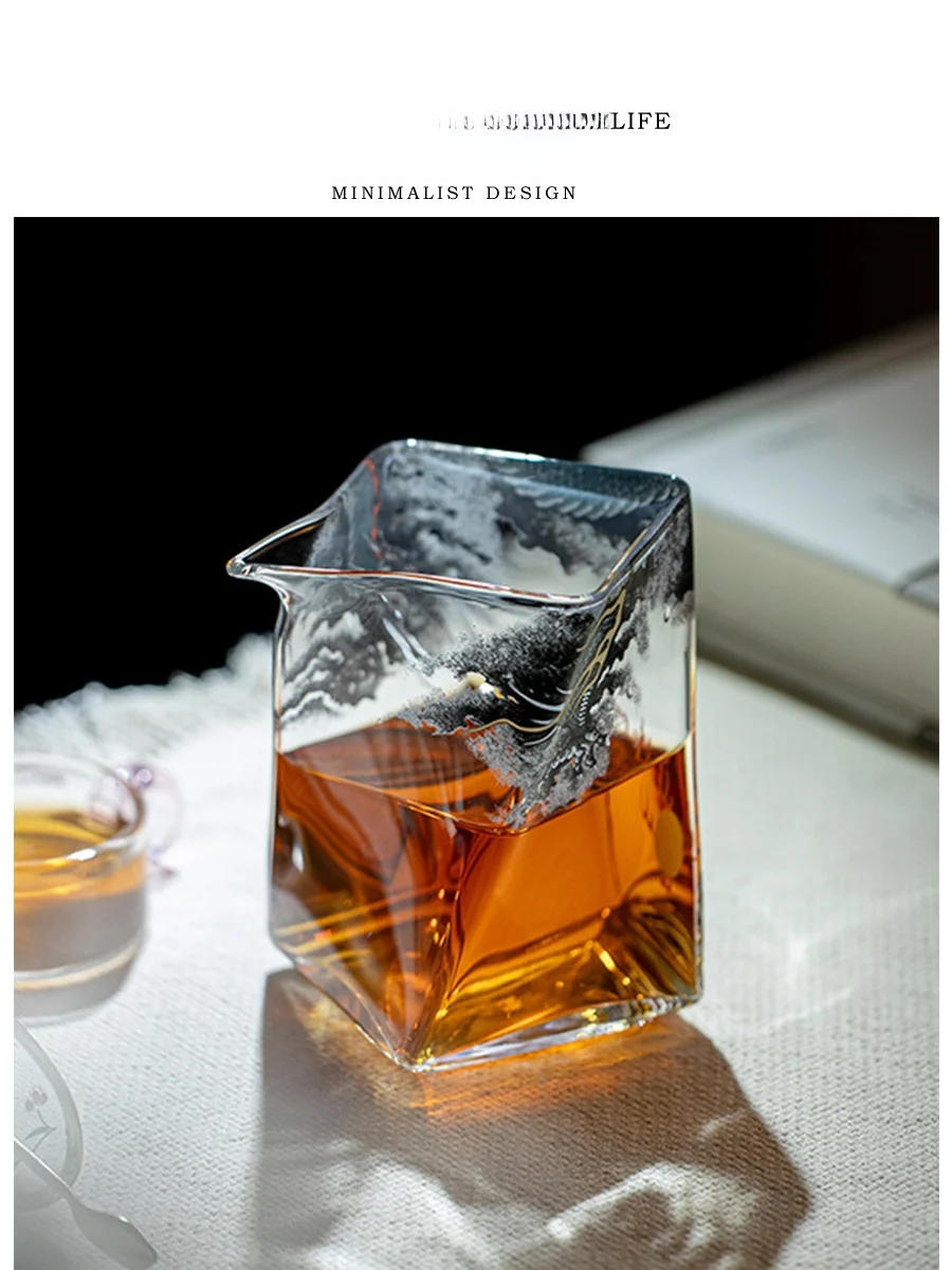 

Чайник для чая Tlife Dragon Thiened, термостойкий, в японском стиле, с высокой эстетической ценностью, квадратная чашка для общего пользования, стеклянная чашка