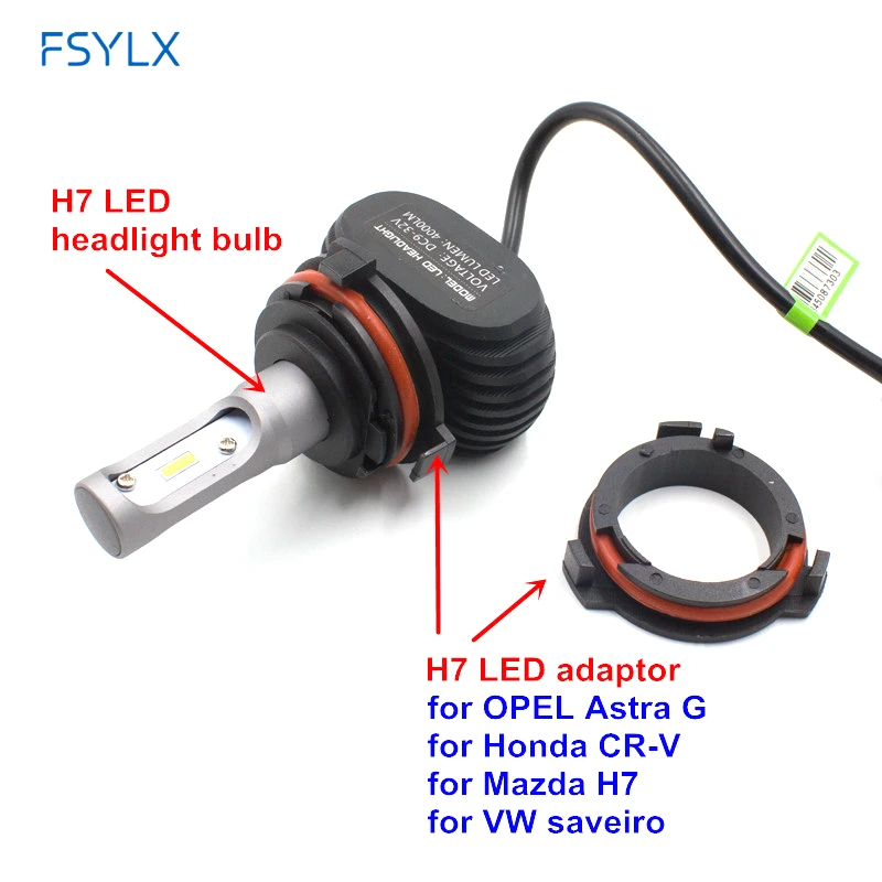 FSYLX H7 LED Adapter For OPEL Astra G for Honda CR-V Car H7 LED Headlight Bulbs Adapter Base Holder for Mazda for VW saveiro H7