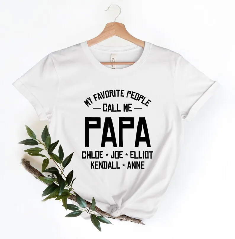 

Personalized Grandpa Shirt With Name Papa Shirt With Name Custom Grandparent Day T Shirt Birthday Father Day Gift For Men Dad