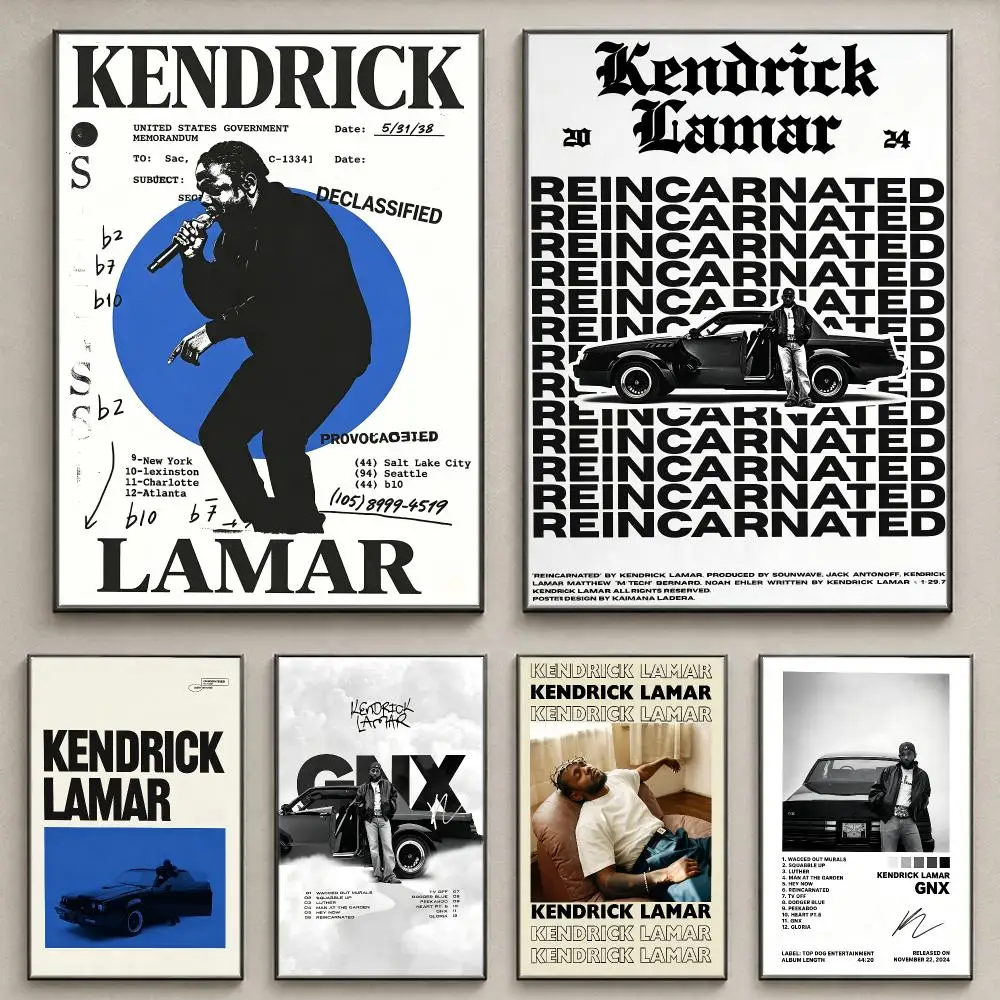 music Kendrick Lamar Poster Poster Large Unframed Wall Art Modern Minimalist Decor Print for Living Room Home