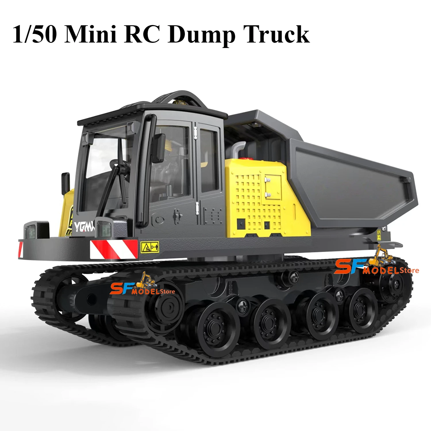 T14R Panther 1/50 Scale RC Dump Truck Electric Tracked Dump Truck Simulation Model with Lights and Sound System RC Toy Gift