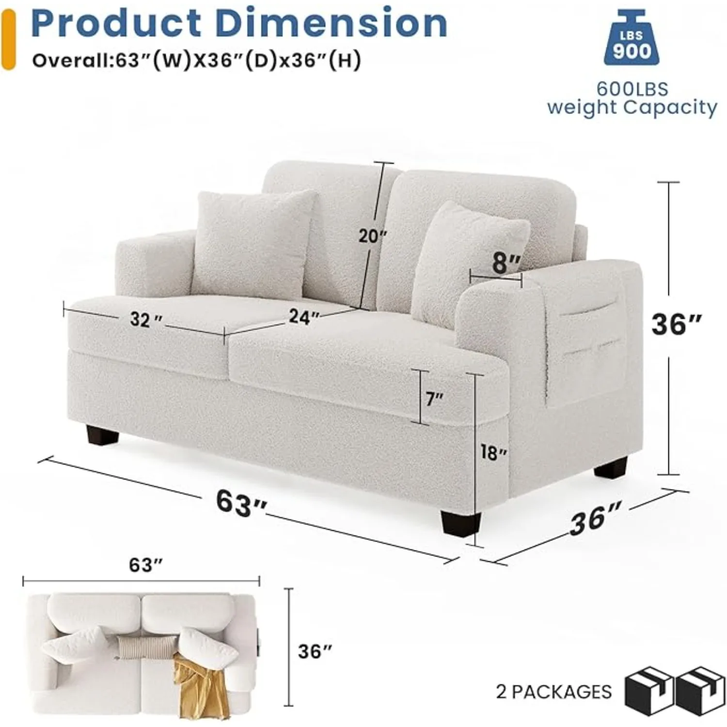 Deep Seat Sofa 63