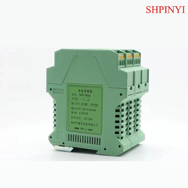 TAP-TR Industrial Thermal Resistance Temp Isolation Transmitter, Pt100/Cu50, 4-20mA Output, 1-In 2-Out, High Stability