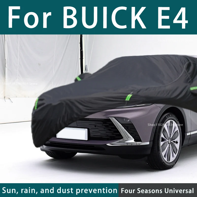 

For Buick E4 210T Full Car Covers Outdoor Uv Sun Protection Dust Rain Snow Protective Anti-hail Car Cover Auto Black Cover