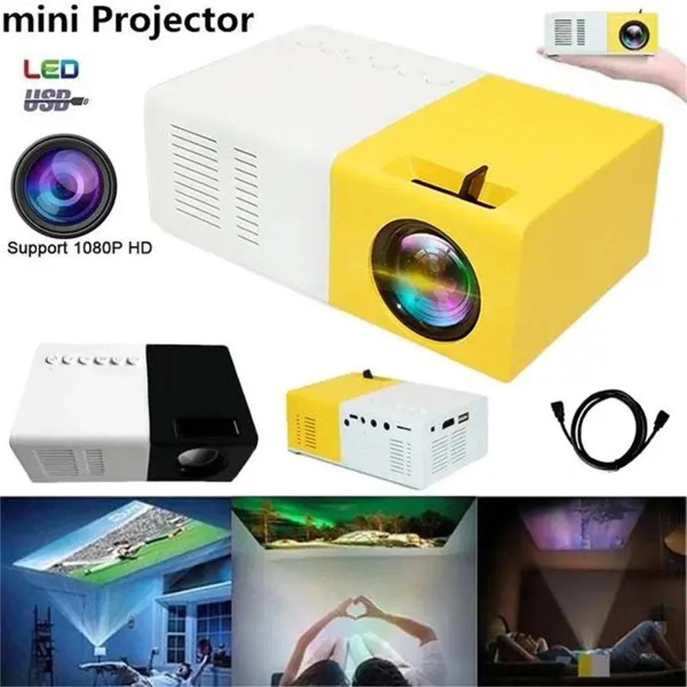 Portable Projector 3D Hd Led Home Theater Cinema HDMI-compatible Usb Audio Projector Yg300 Mini Projector