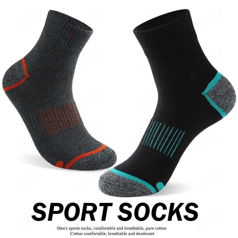 5 Pairs Men's Ankle Socks Sports Casual Breathable Sweat Absorbing Comfortable Simple Design Sweat Absorption
