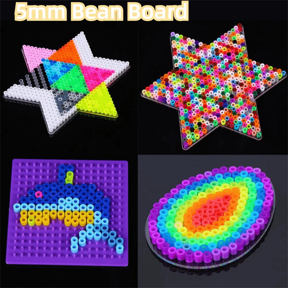 High Quality 5mm Bean Board Hama Beads Tool Heat Resistant Fuse Beads Pegboards Handmade Clear DIY Bead Pegboards Children Toy
