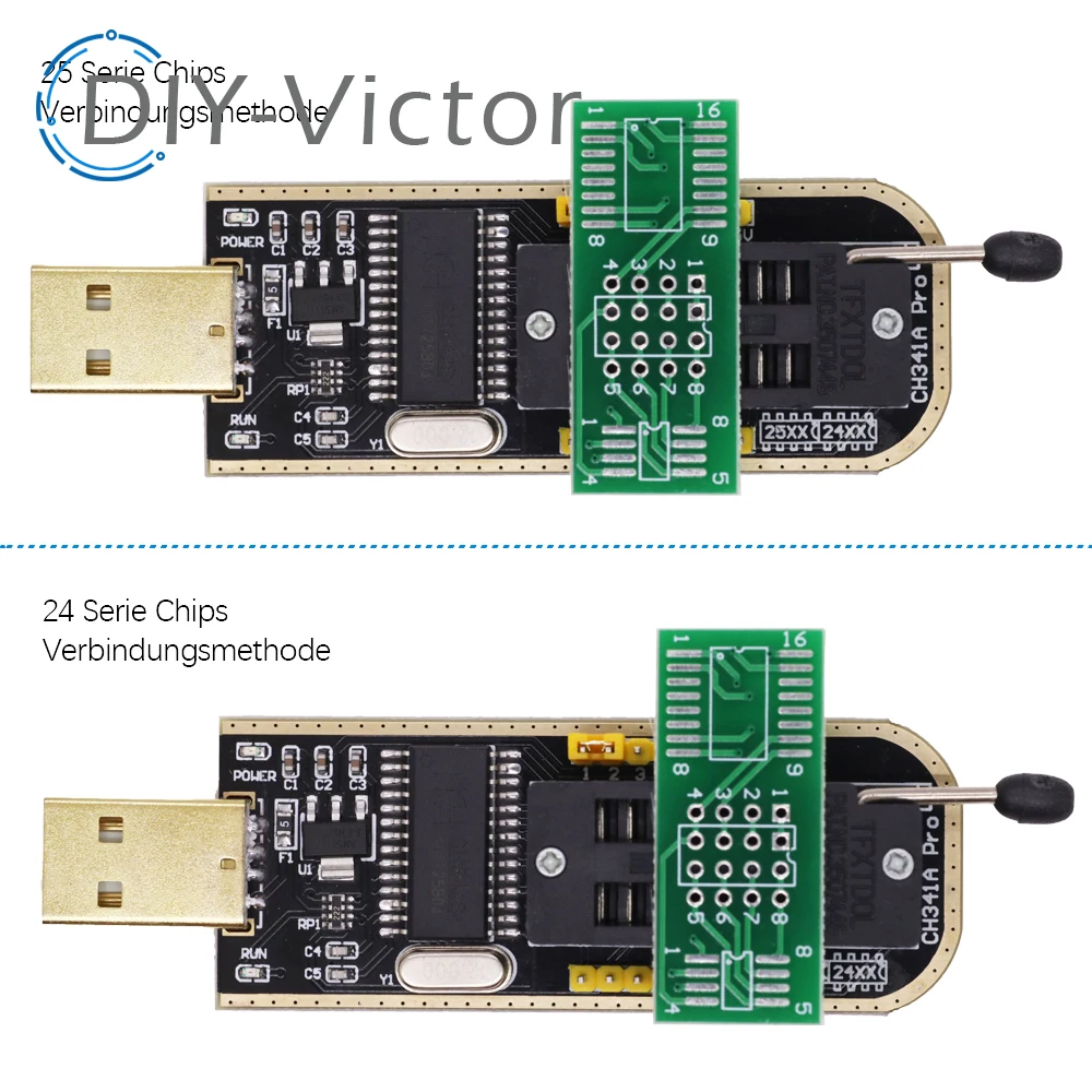 I21 CH341A 24 25 Series EEPROM Flash BIOS USB Programmer Module + SOIC8 SOP8 Test Clip For EEPROM 93CXX / 25CXX / 24CXX DIY KIT