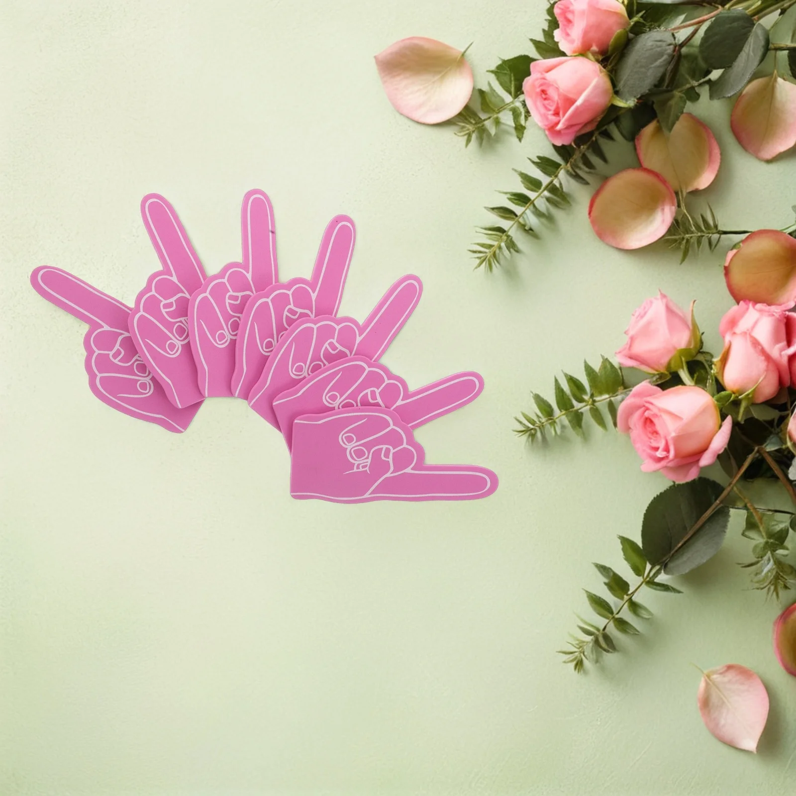 

24pcs Mini Foam Finger Lightweight Cheering Prop For Sports Events Diy Team Spirit Hand Fan Foam Fingers Party Favors