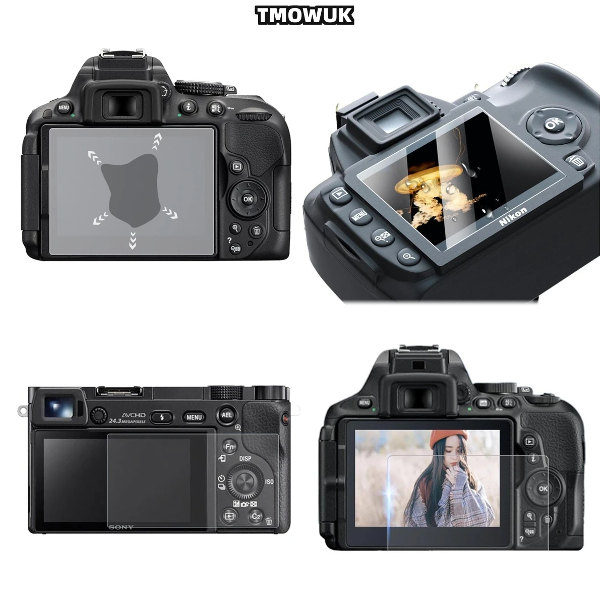 

For Nikon D5300 D54 D5500 D5300 D5600, Ultimate 9H Hardness Screen Guard, Crystal Clear