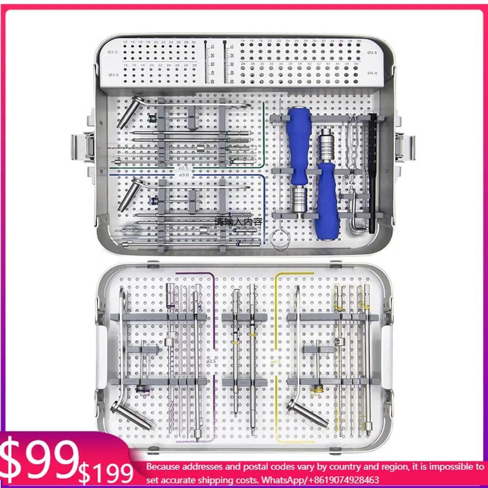 CE ISO Herbert Screw Instruments Set 3.0/3.5/4.0/5.0mm Headless Cannulated Screws Orthopedic Surgical Kit For Fracture