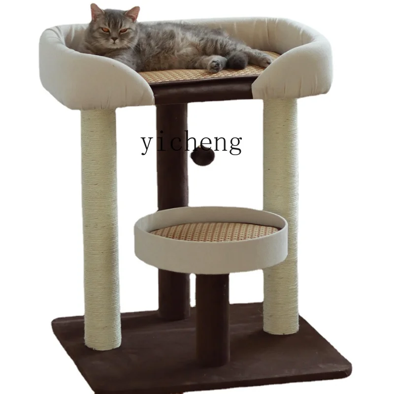 

Tqh Big Bed Cat Nest Chamfer Large Cat Muppet Maine Climbing Sisal Pillar Cat House Scratch Board