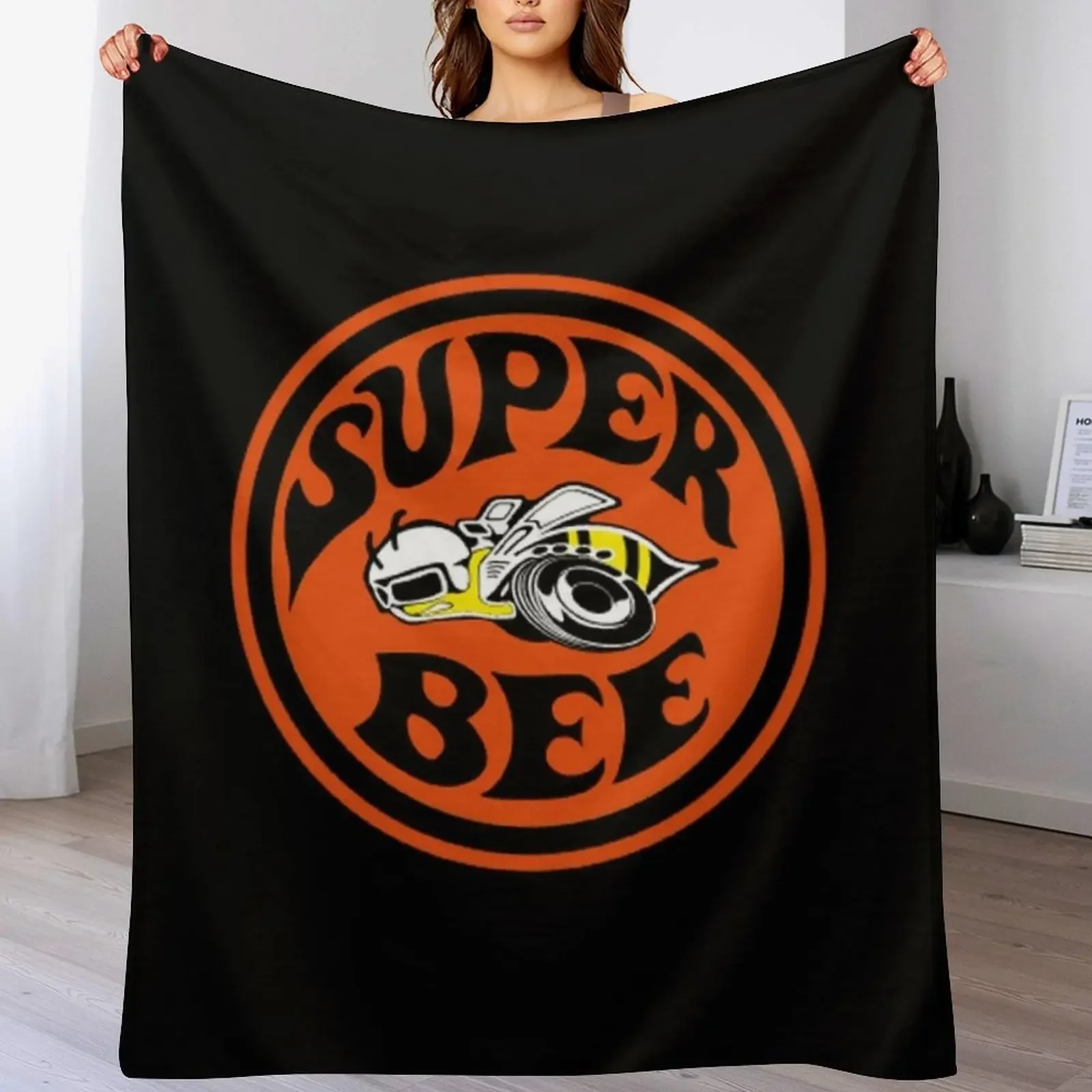 super bee Throw Blanket Soft Warm Blanket Gift for Grandparents