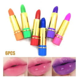 6PCS/Box Lipstick Dark Green Magic Lipgloss Lipstick Long Lasting Waterproof Butterfly Lip Tint Cosmetics Makeup