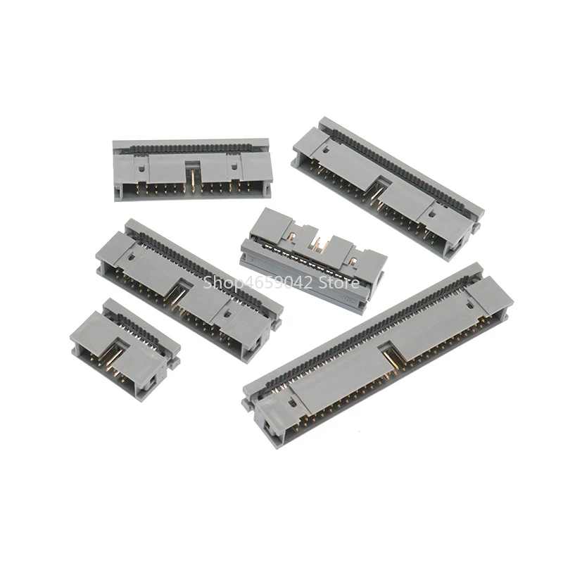 5pcs 2.54MM IDC Type Box Header Male Headers 10/14/16/18/20/30/34/40/50 PIN Connector for 1.27mm Pitch Flat Cable
