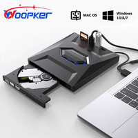 Woopker External DVD Drive B21 USB3.0 Type-C 3-in-1 Multi-function  Burner Disc Drive RW Optical Drive MAC OS Window XP/7/8/10