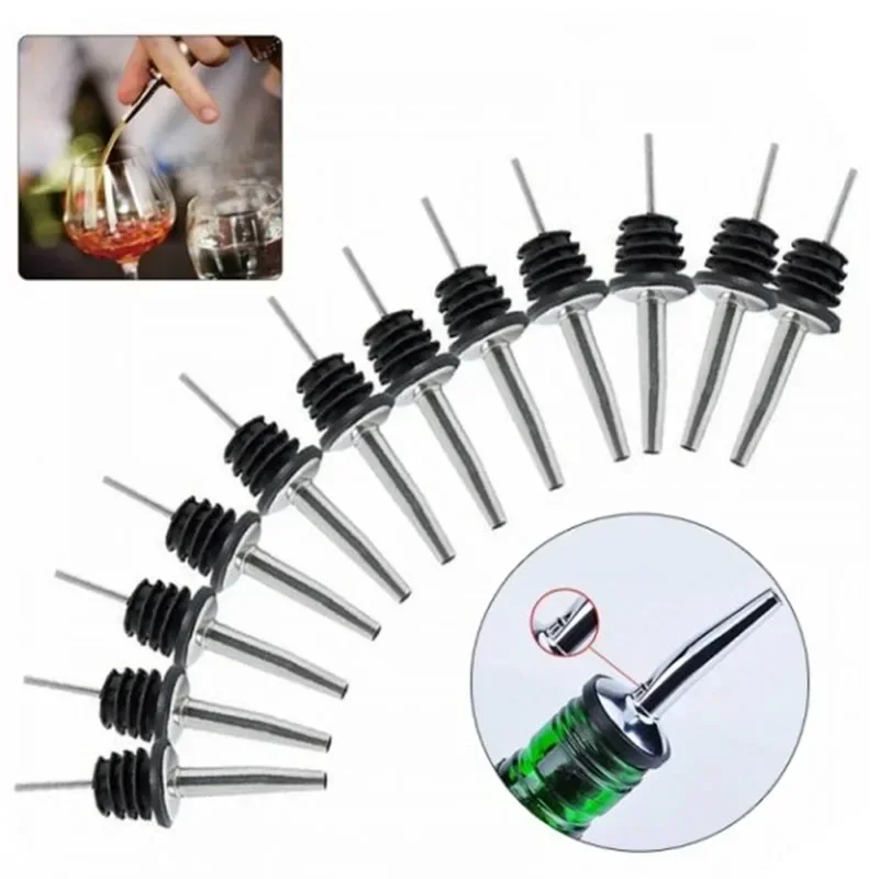 1/3/5pcs Stainless Steel Wine Pour Wine Bar Cocktail Shaker Fancy Shaker Mouth Wine Bottle Stopper Drain Bottle Stopper image 3