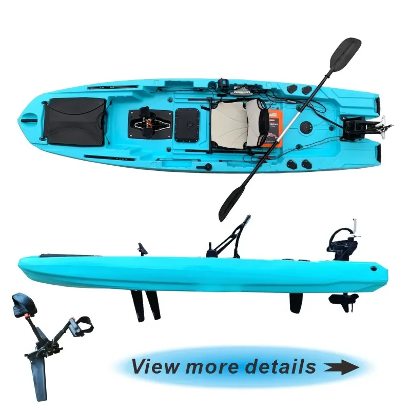 1Paddler Warranty Hot Sale 12ft Sit On Top Factory Price Fishing Kayak Pedal Drive Ship To The Port