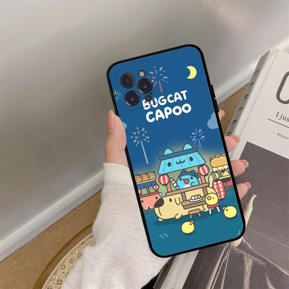 Bugcat Capoo cartoon Phone Case For iPhone 15 14 11 12 13 Mini Pro XS Max Cover 6 7 8 Plus X XR SE 2020 Funda Shell