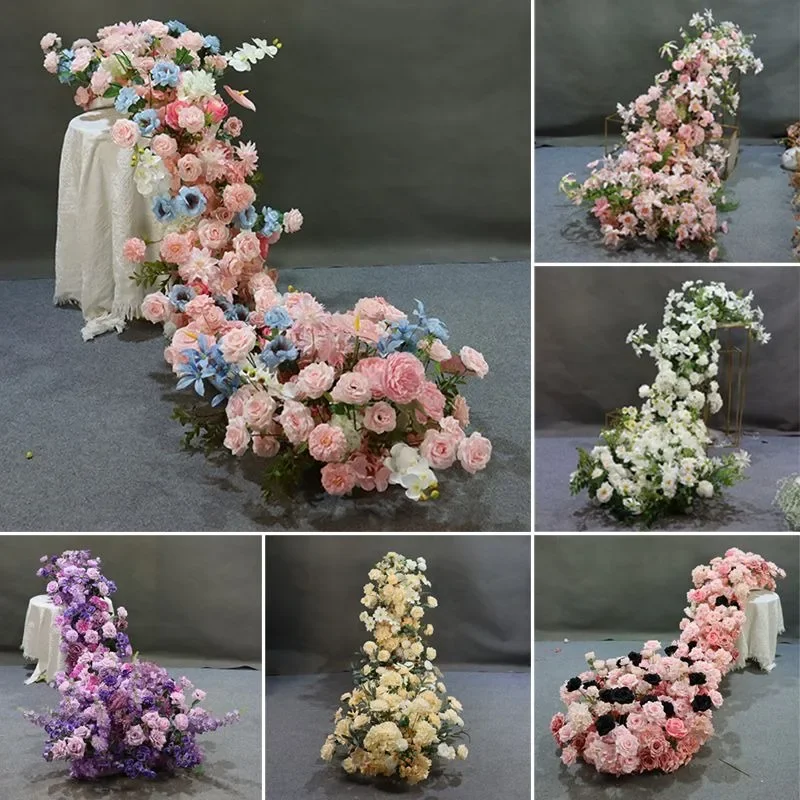 Simulation  birthday banquet waterfall table flower hanging flower strip Meichen window pendant