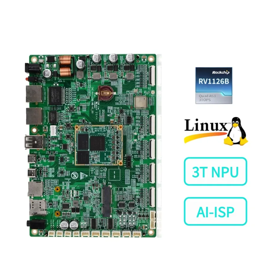 Плата разработки Rockchip RV1126B AI SoM с бесплатным SDK, 3T NPU, Buildroot AI Camera, Smart IPC, комплект электронных модулей на базе RV1126.