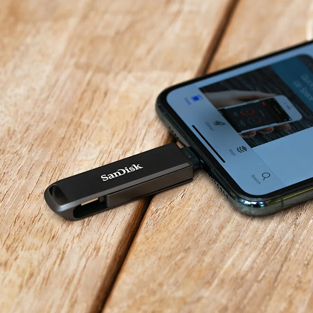 SanDisk Lightning USB Type-C 3.1 iXpand Flash Drive Luxe 256GB The 2-in-1 Flash Drive 128GB For iPhone/ iPad Pro/Mac IX70N