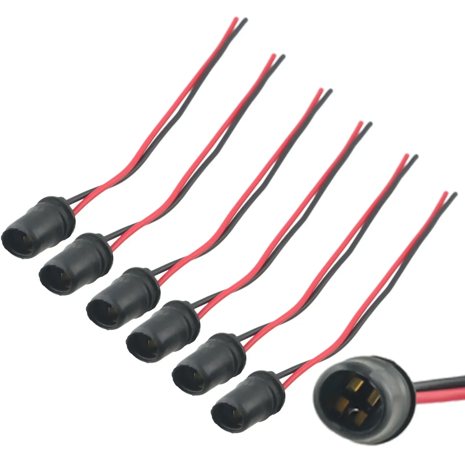 10PCS For T10 Car Round Sockets Lighting Bulbs Socket Connector Holder Extension LED Lamp Bulb Bases Car Accessories