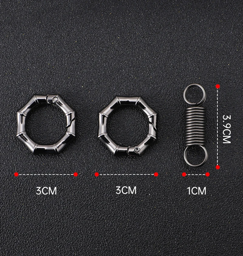 Portachiavi in metallo Portachiavi Regalo Doppio anello da uomo Portachiavi in metallo Vita appesa Fibbia Portachiavi anti-smarrimento Strumenti EDC Portachiavi per auto